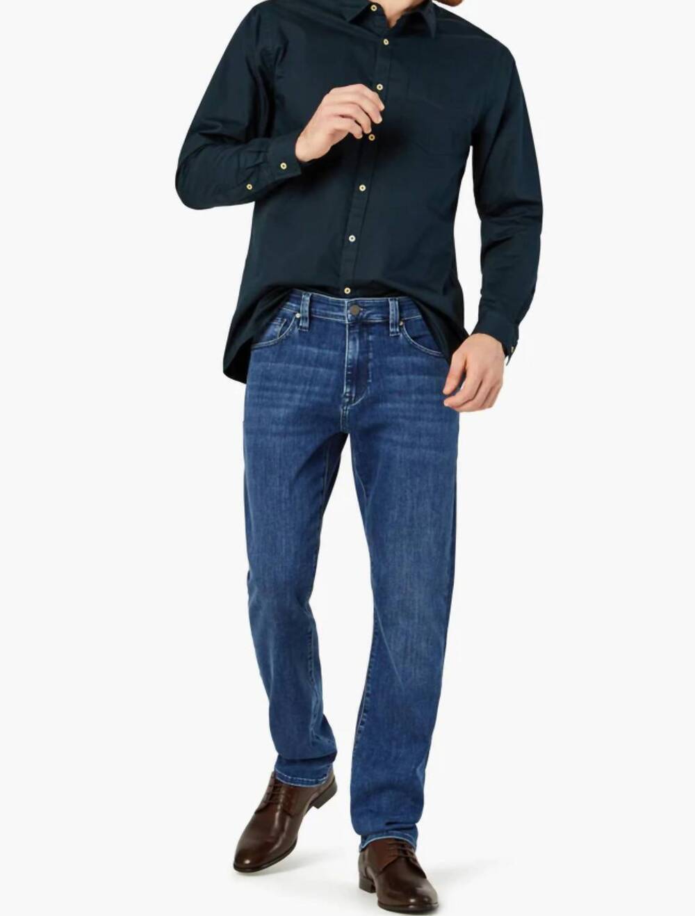 NEW 34 HERITAGE charisma relaxed straight jeans in mid urban